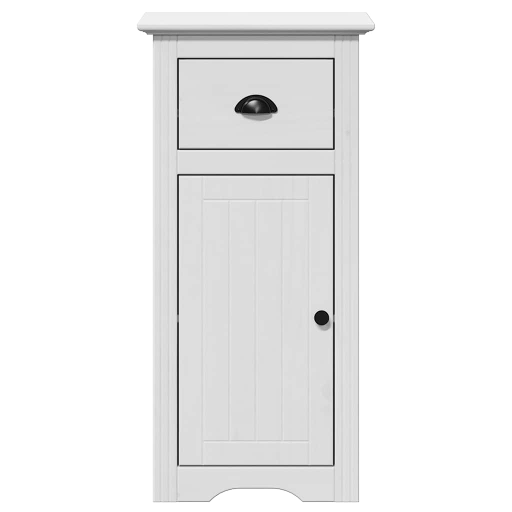 vidaXL 3 Piece Bathroom Furniture Set BODO White Solid Wood Pine