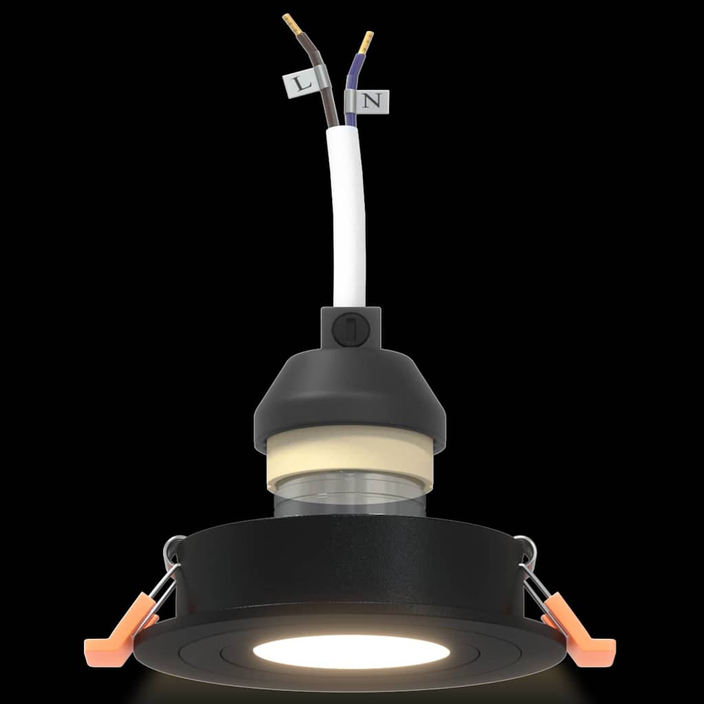 vidaXL Spotlights with Spotlights 6 pcs Black 9 x 9 x cm Aluminium