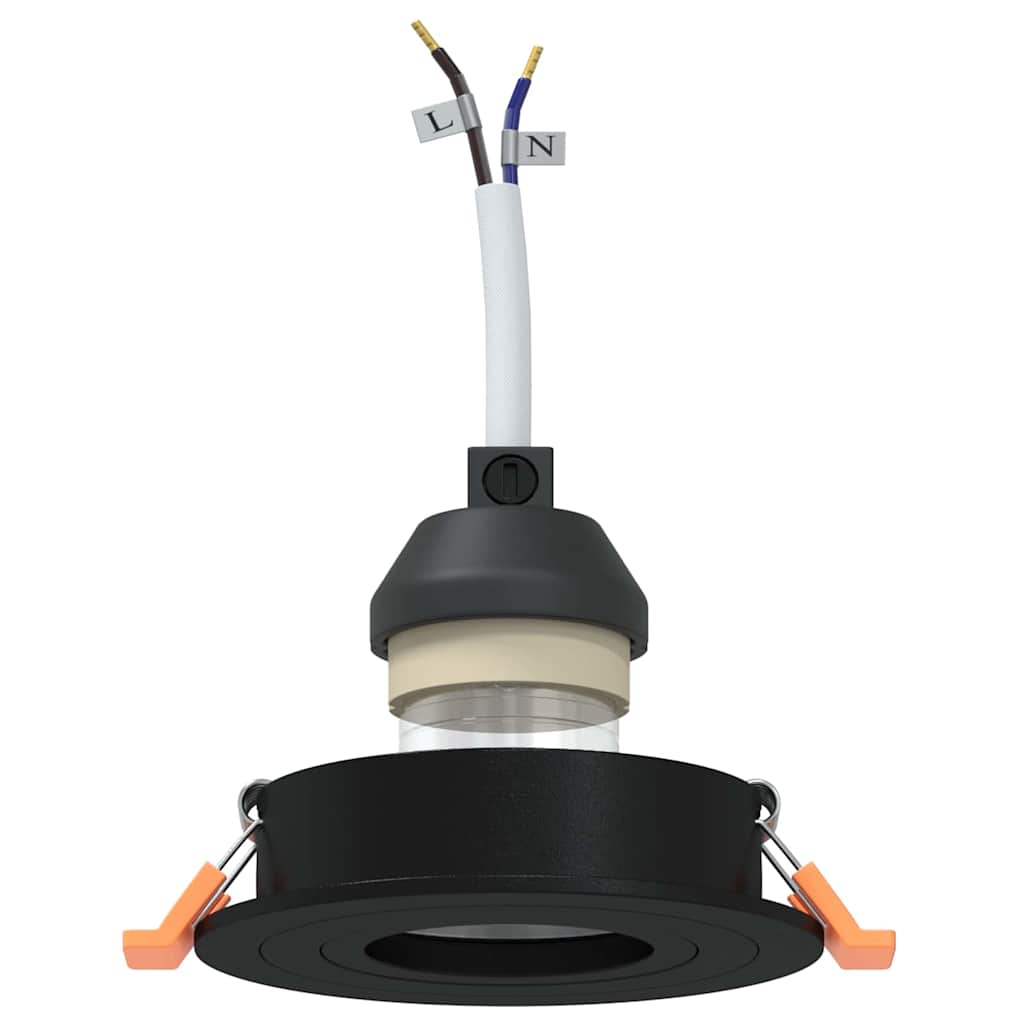 vidaXL Spotlights with Spotlights 6 pcs Black 9 x 9 x cm Aluminium