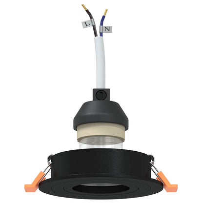 vidaXL Spotlights with Spotlights 6 pcs Black 9 x 9 x cm Aluminium