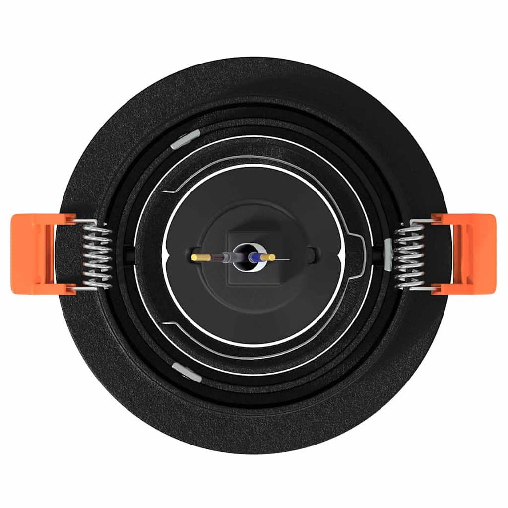 vidaXL Spotlights with Spotlights 6 pcs Black 9 x 9 x cm Aluminium