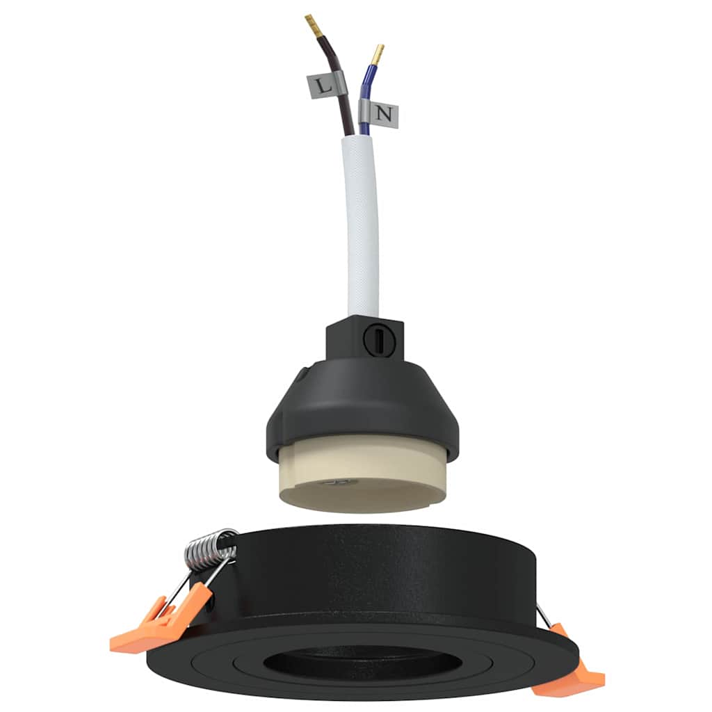 vidaXL Spotlights with Spotlights 24 pcs Black 9 x 9 x cm Aluminium