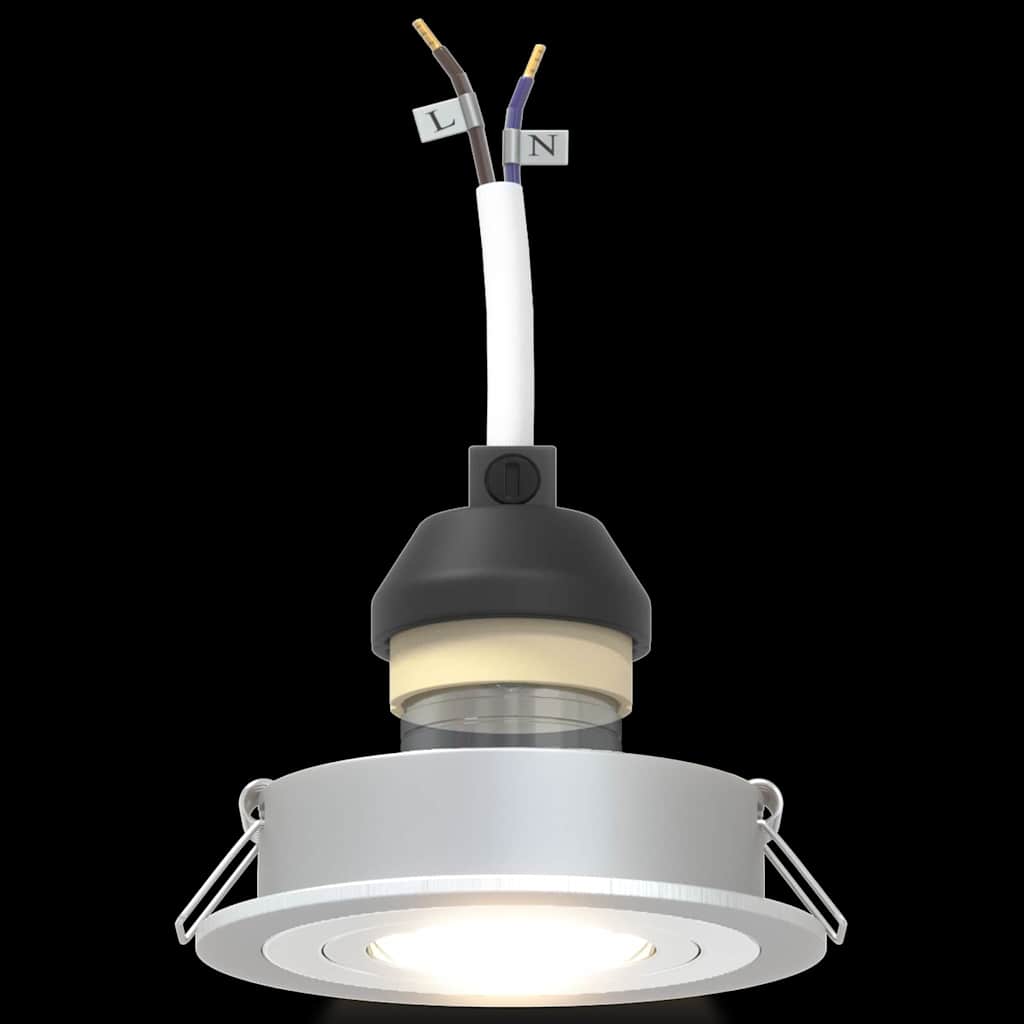 vidaXL Spotlights with Spotlights 6 pcs Silver 9 x 9 x cm Aluminium