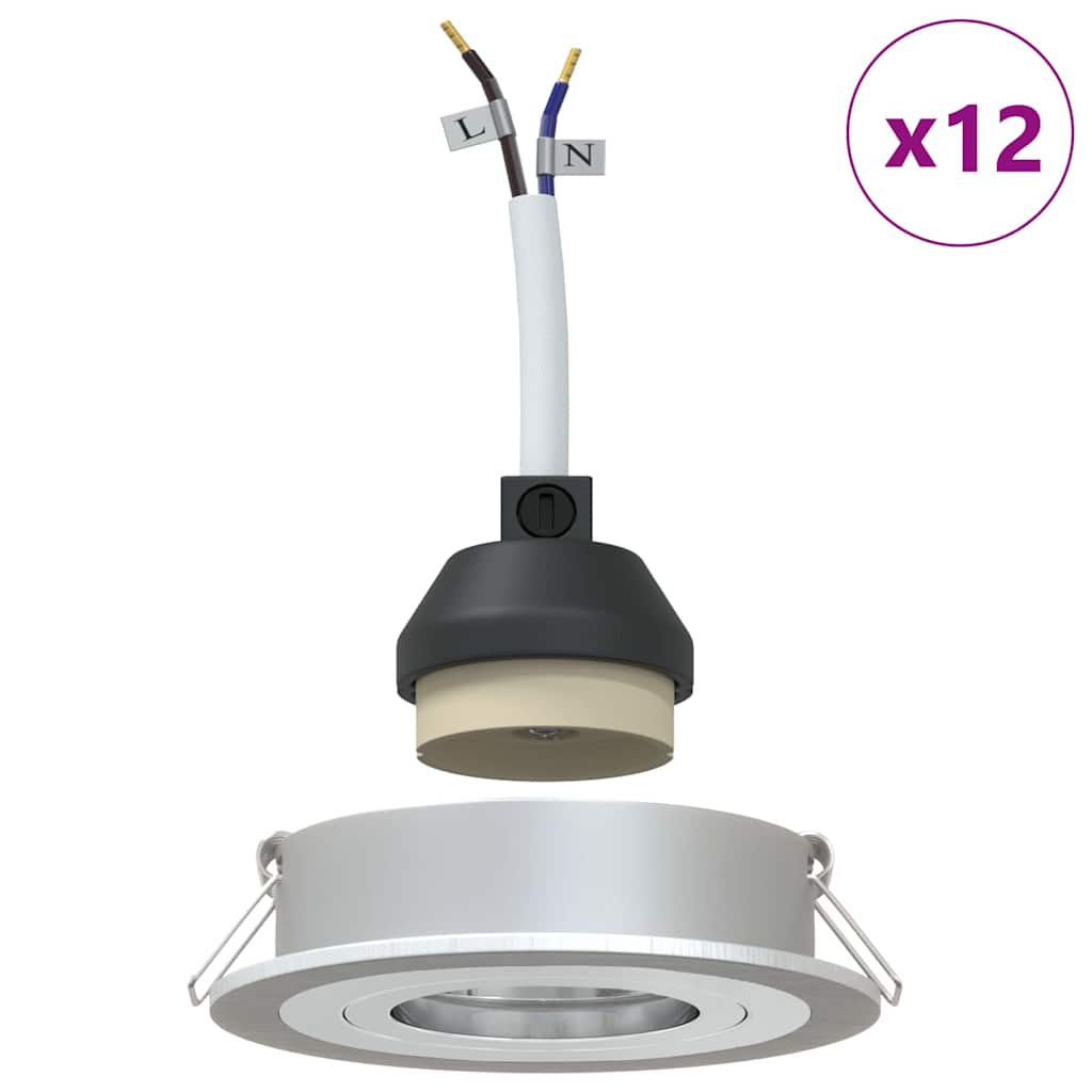 vidaXL Spotlights with Spotlights Silver 9 x 9 x cm Aluminium