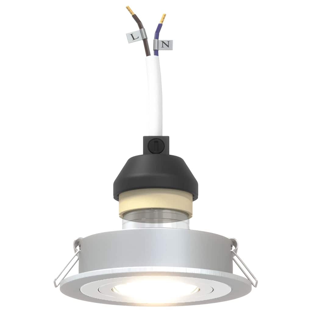 vidaXL Spotlights with Spotlights 24 pcs Silver 9 x 9 x cm Aluminium