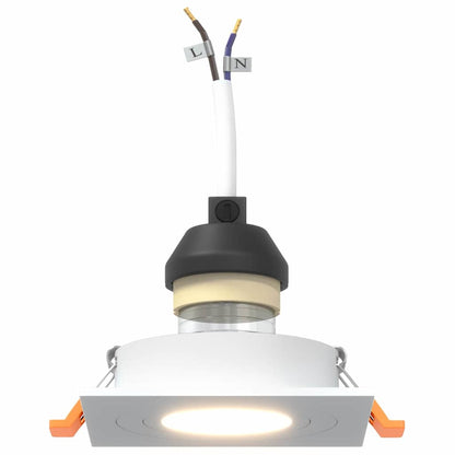 vidaXL Spotlights with Spotlights 24 pcs White 9 x 9 x cm Aluminium