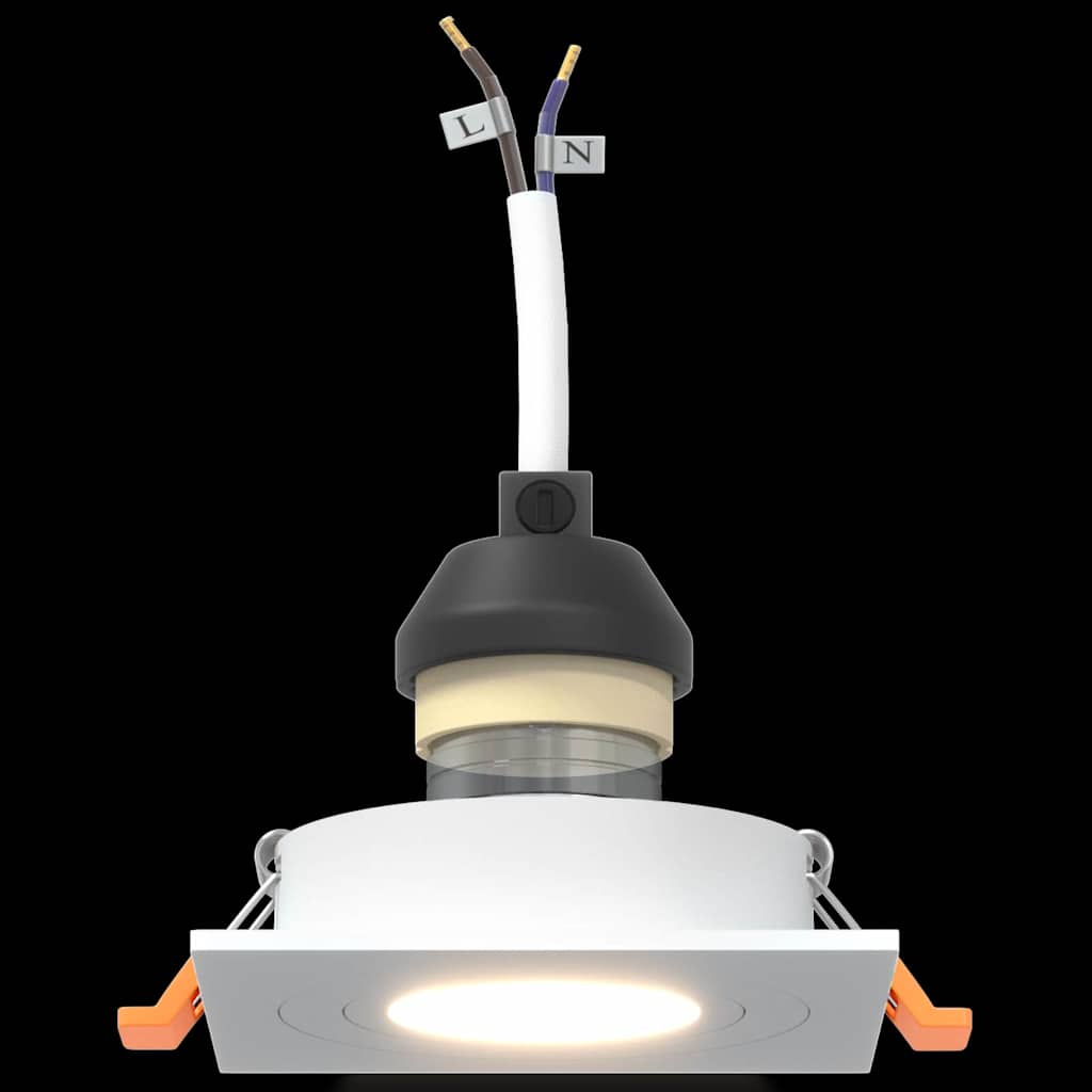 vidaXL Spotlights with Spotlights 24 pcs White 9 x 9 x cm Aluminium