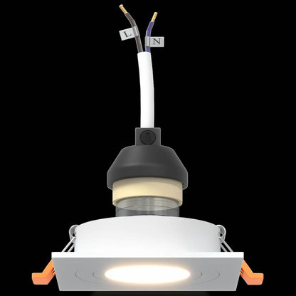 vidaXL Spotlights with Spotlights 24 pcs White 9 x 9 x cm Aluminium