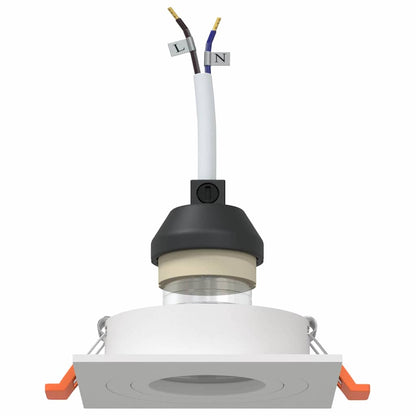 vidaXL Spotlights with Spotlights 24 pcs White 9 x 9 x cm Aluminium