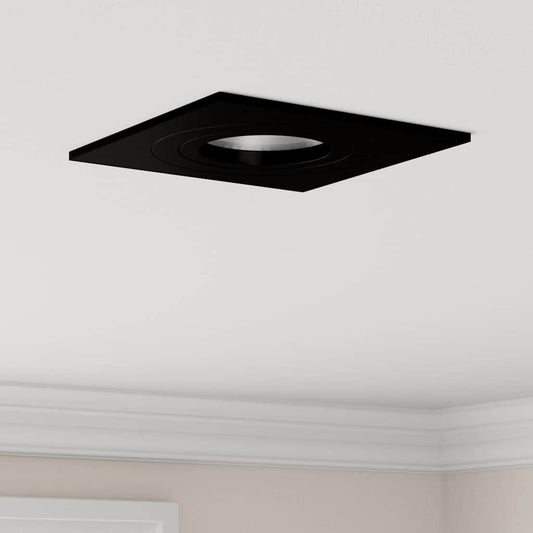 vidaXL Spotlights with Spotlights 6 pcs Black 9 x 9 x cm Aluminium