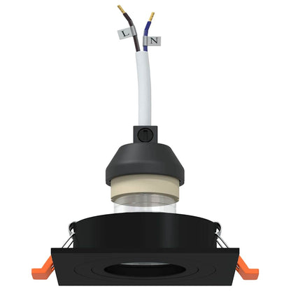 vidaXL Spotlights with Spotlights 12 pcs Black 9 x 9 x cm Aluminium