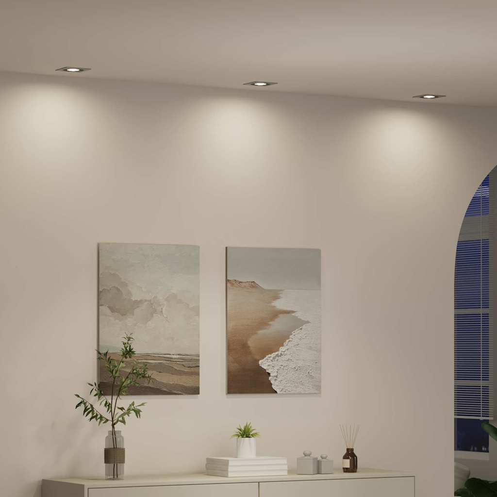 vidaXL Spotlights with Spotlights 6 pcs Silver 9 x 9 x cm Aluminium