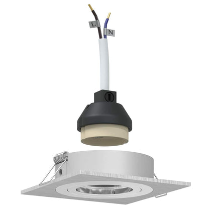 vidaXL Spotlights with Spotlights 6 pcs Silver 9 x 9 x cm Aluminium