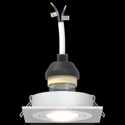 vidaXL Spotlights with Spotlights 6 pcs Silver 9 x 9 x cm Aluminium