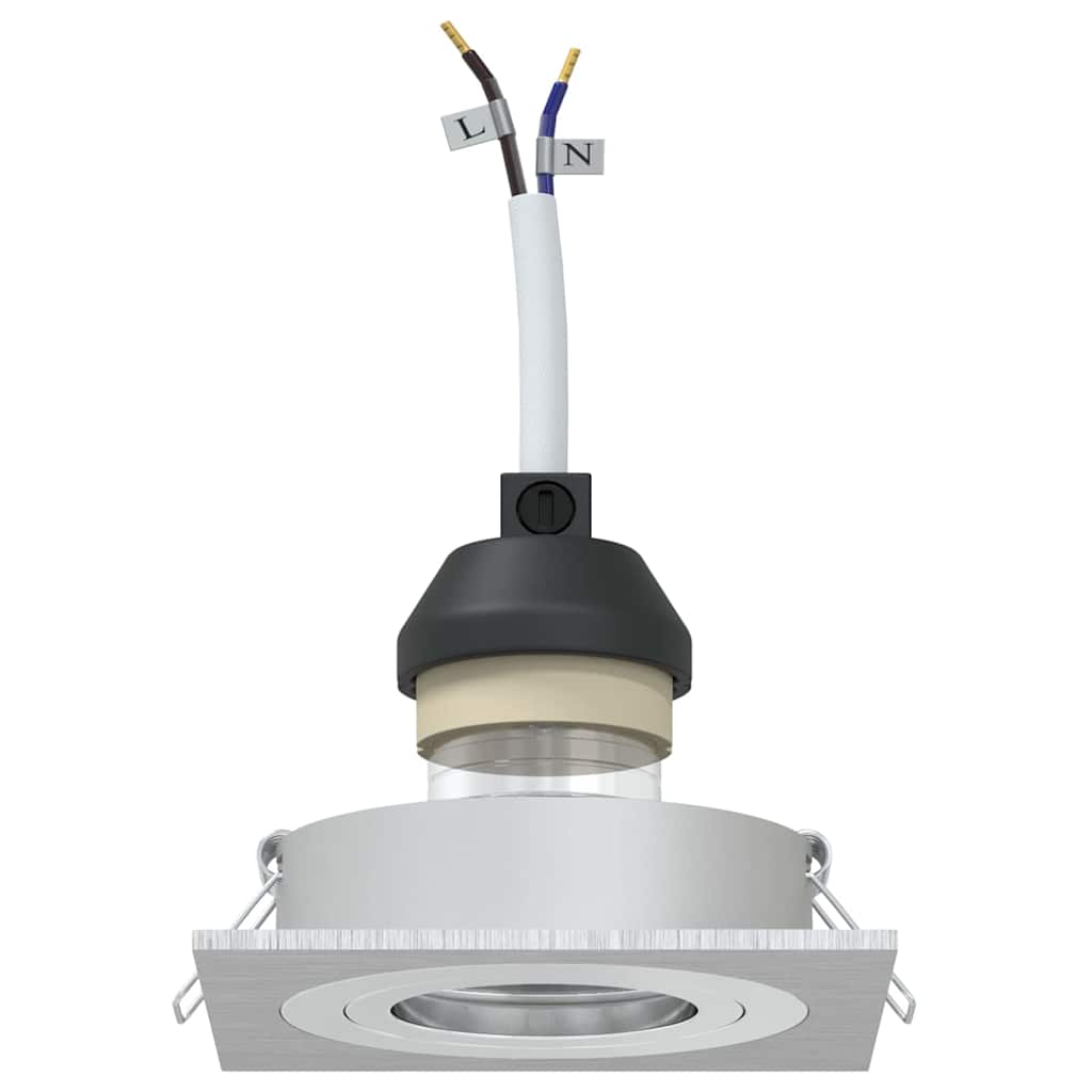 vidaXL Spotlights with Spotlights 6 pcs Silver 9 x 9 x cm Aluminium