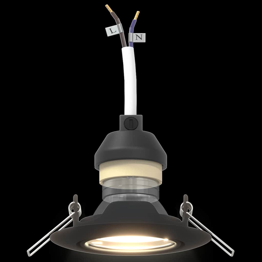 vidaXL Spotlight 12 pcs Black 9 x 9 x 2.5 cm Metal