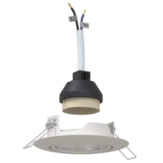 vidaXL Spotlight 24 pcs White 9 x 9 x 2.5 cm Metal