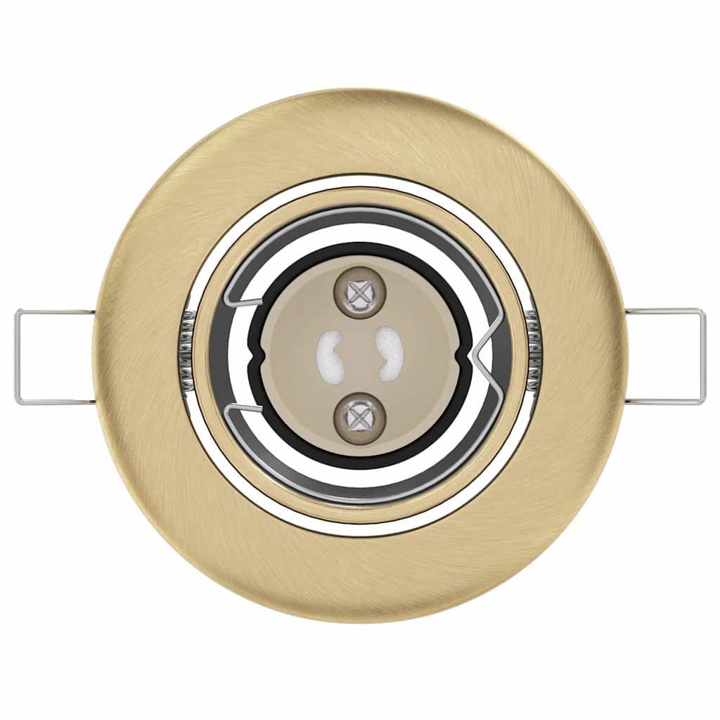 vidaXL Spotlight 12 pcs Brass 9 x 9 x 2.5 cm Metal