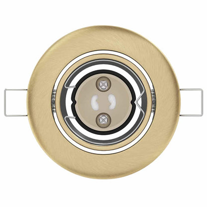 vidaXL Spotlight 12 pcs Brass 9 x 9 x 2.5 cm Metal