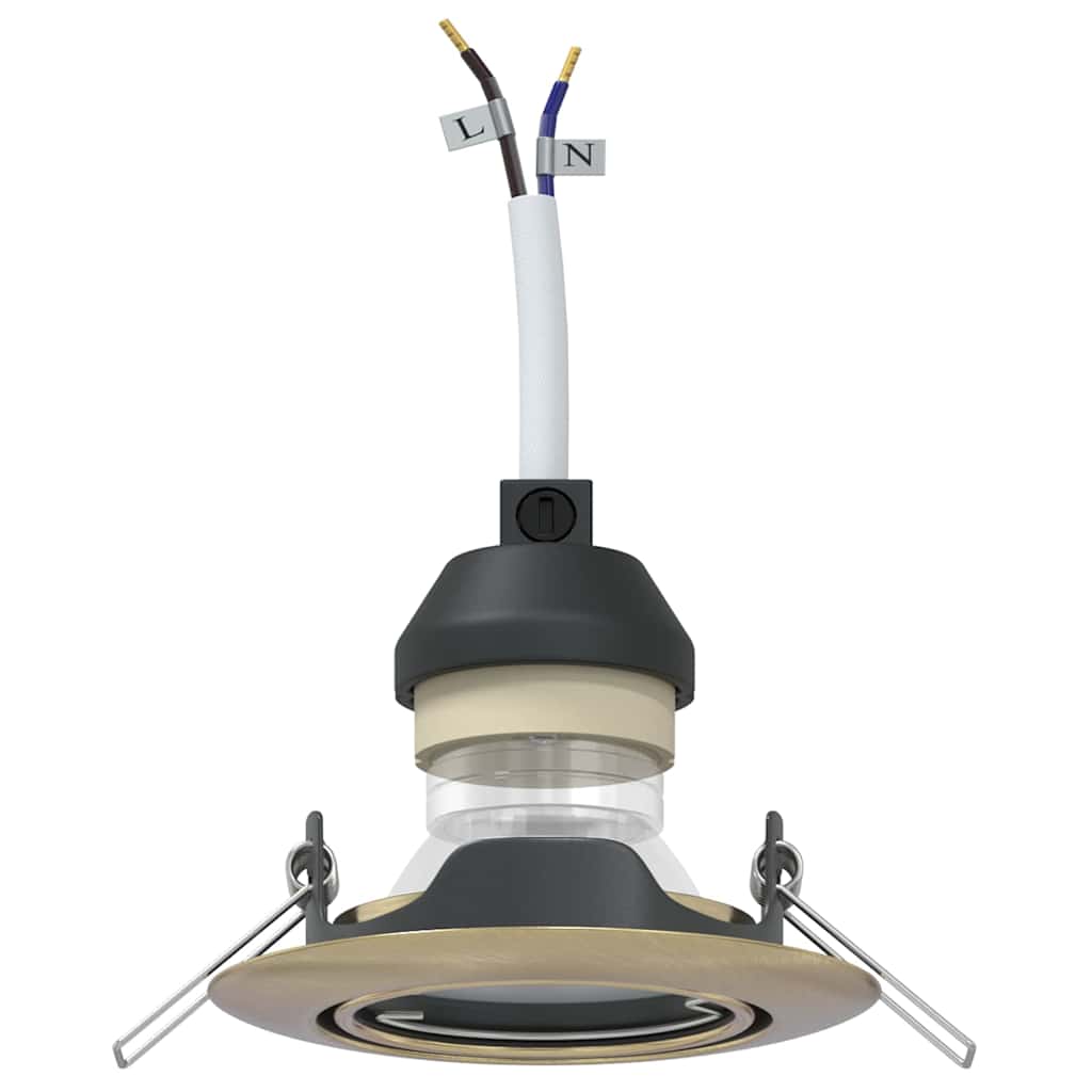 vidaXL Spotlight 12 pcs Brass 9 x 9 x 2.5 cm Metal