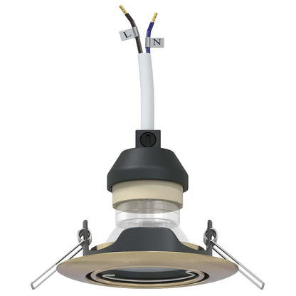 vidaXL Spotlight 12 pcs Brass 9 x 9 x 2.5 cm Metal