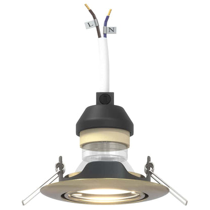 vidaXL Spotlight 24 pcs Brass 9 x 9 x 2.5 cm Metal