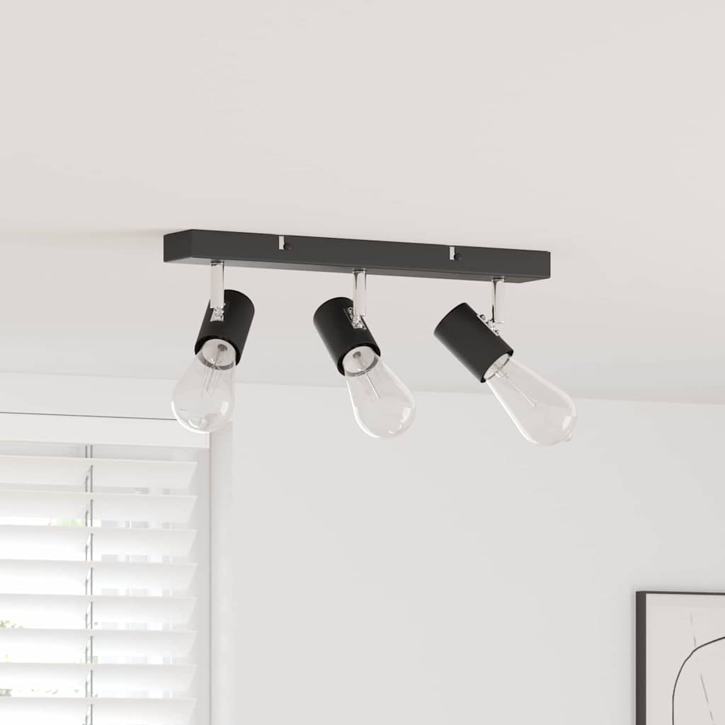 vidaXL Ceiling Spotlight Black 38 x 6.5 x 11.5 cm Steel