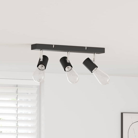 vidaXL Ceiling Spotlight Black 38 x 6.5 x 11.5 cm Steel