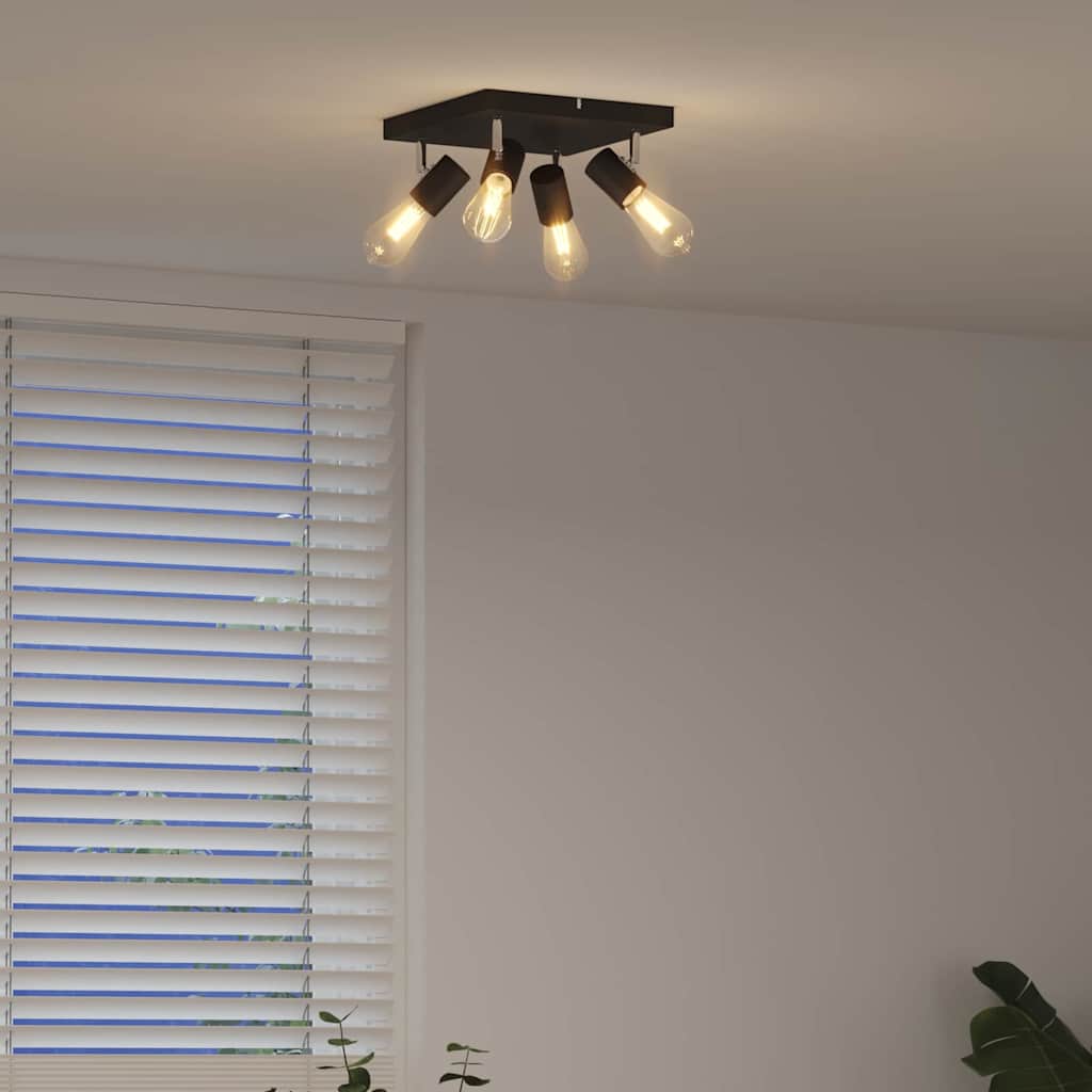 vidaXL Ceiling Spotlight Black 26.5 x 26 x 11.5 cm Metal