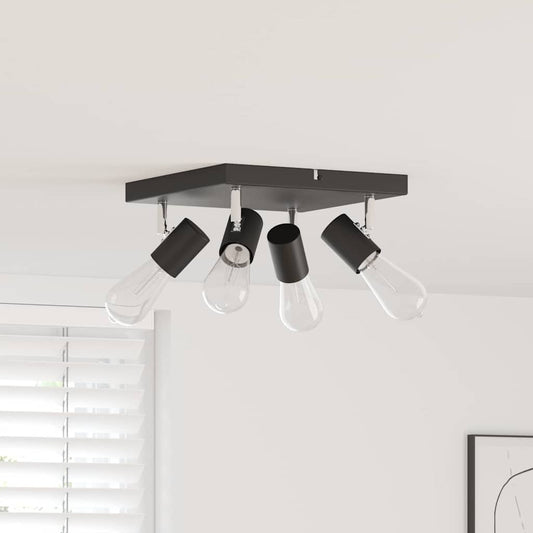 vidaXL Ceiling Spotlight Black 26.5 x 26 x 11.5 cm Steel