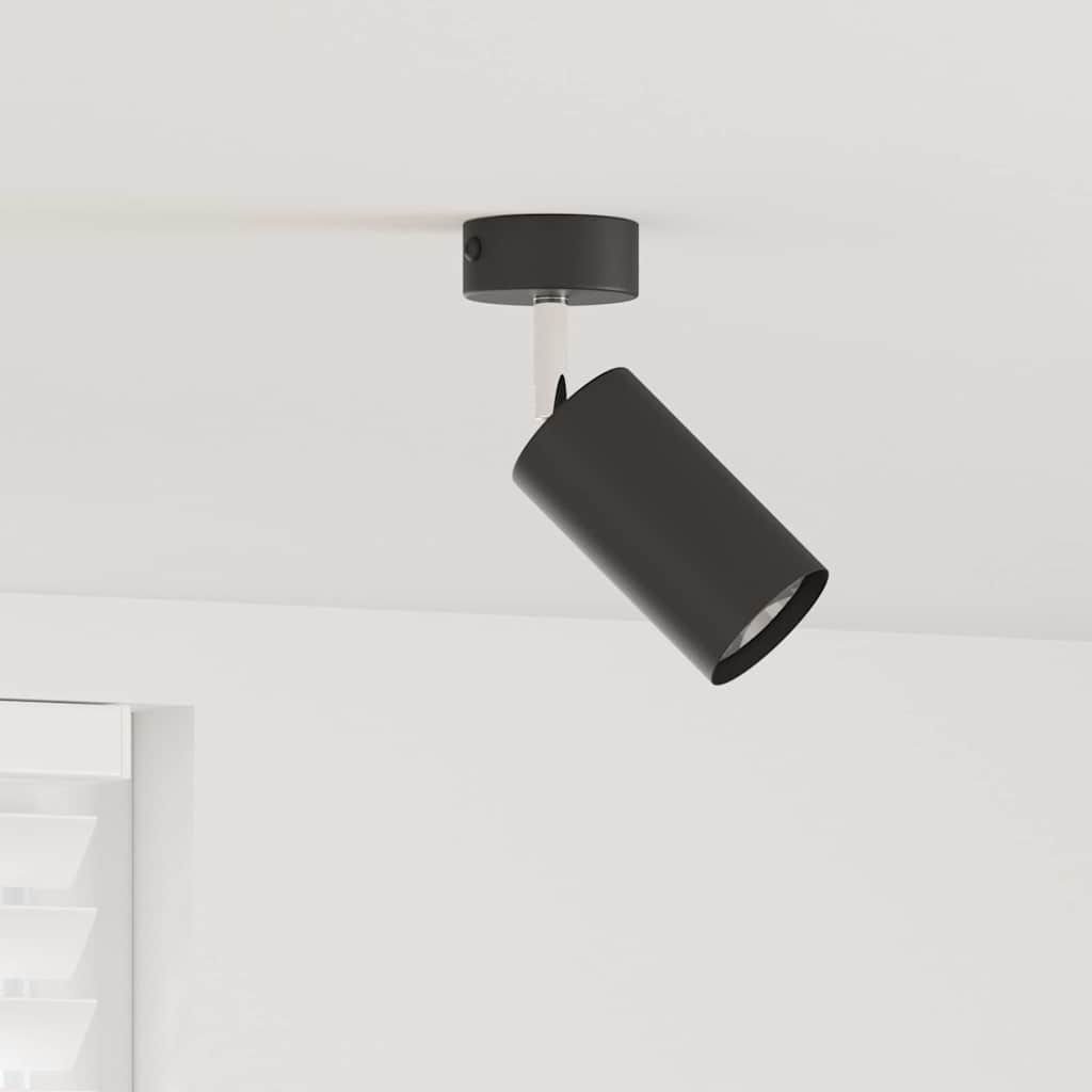 vidaXL Ceiling Spotlight Black 6 x 6 x 16.5 cm Steel
