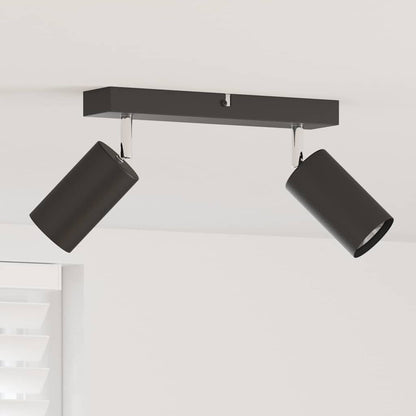 vidaXL Ceiling Spotlight Black 26 x 5.5 x 16.5 cm Steel
