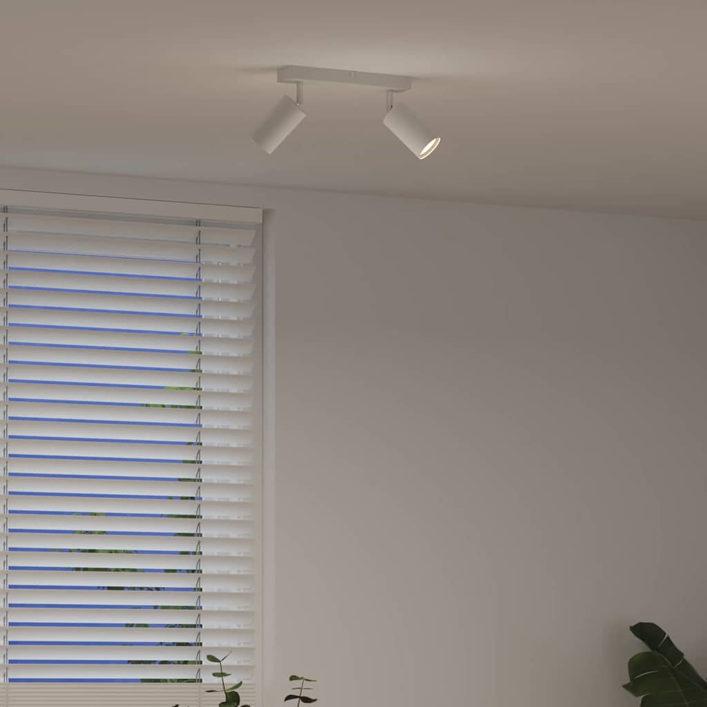 vidaXL Ceiling Spotlight with Spotlights White 26 x 6 x 16 cm Metal