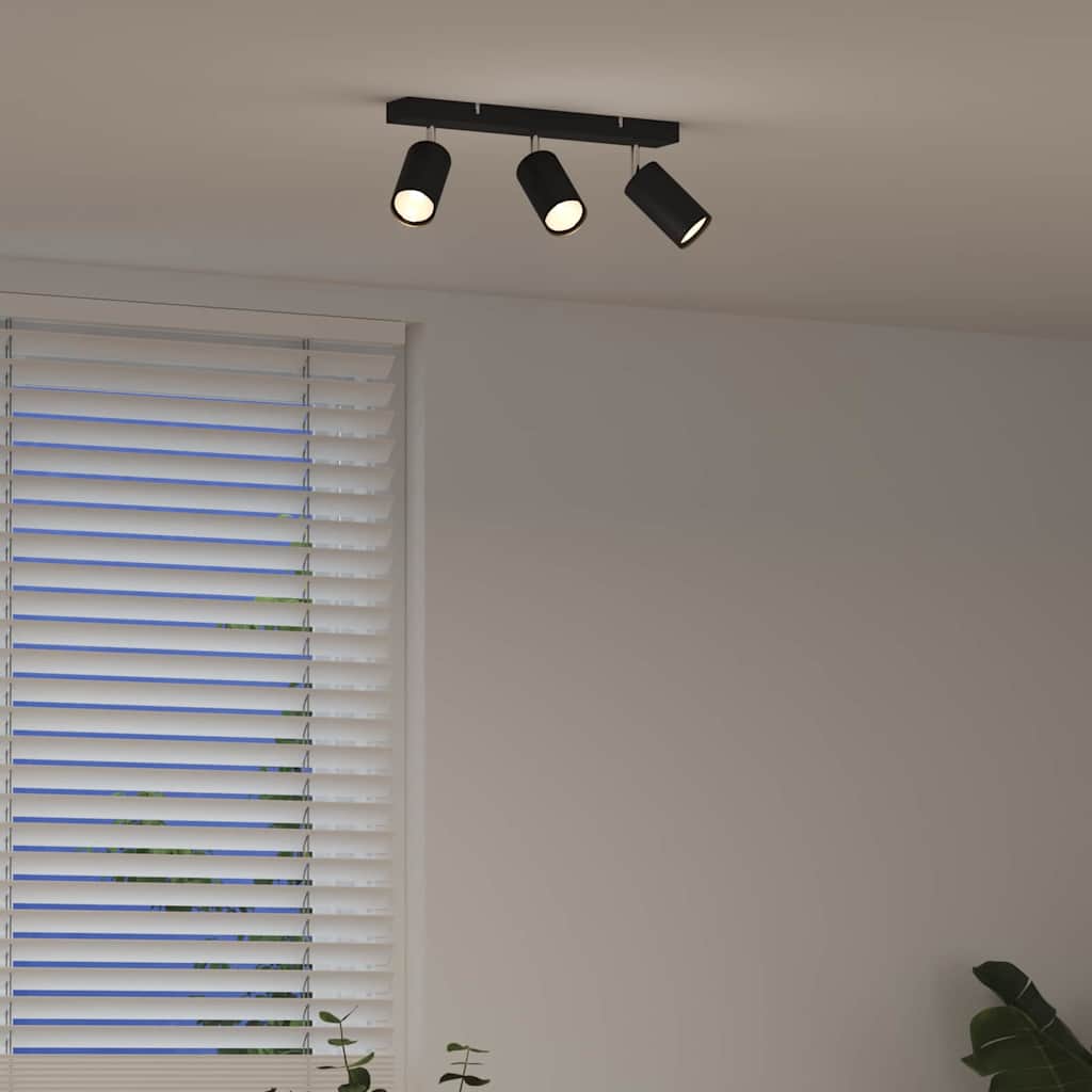 vidaXL Ceiling Spotlight Black 38 x 5.5 x 16.5 cm Steel