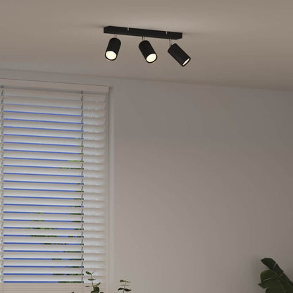 vidaXL Ceiling Spotlight Black 38 x 5.5 x 16.5 cm Steel