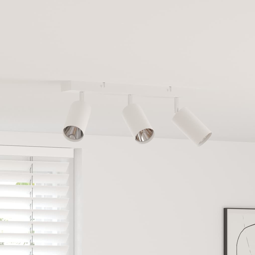 vidaXL Ceiling Spotlight with Spotlights White 38 x 6 x 16 cm Metal