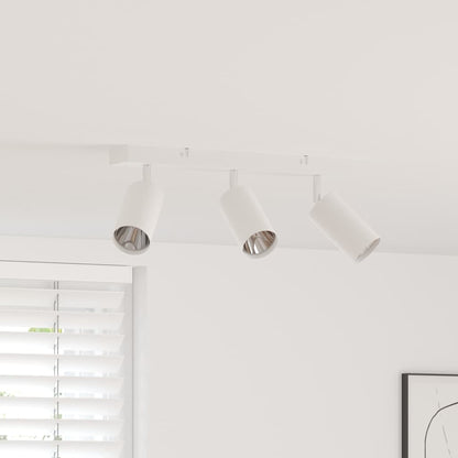 vidaXL Ceiling Spotlight with Spotlights White 38 x 6 x 16 cm Metal