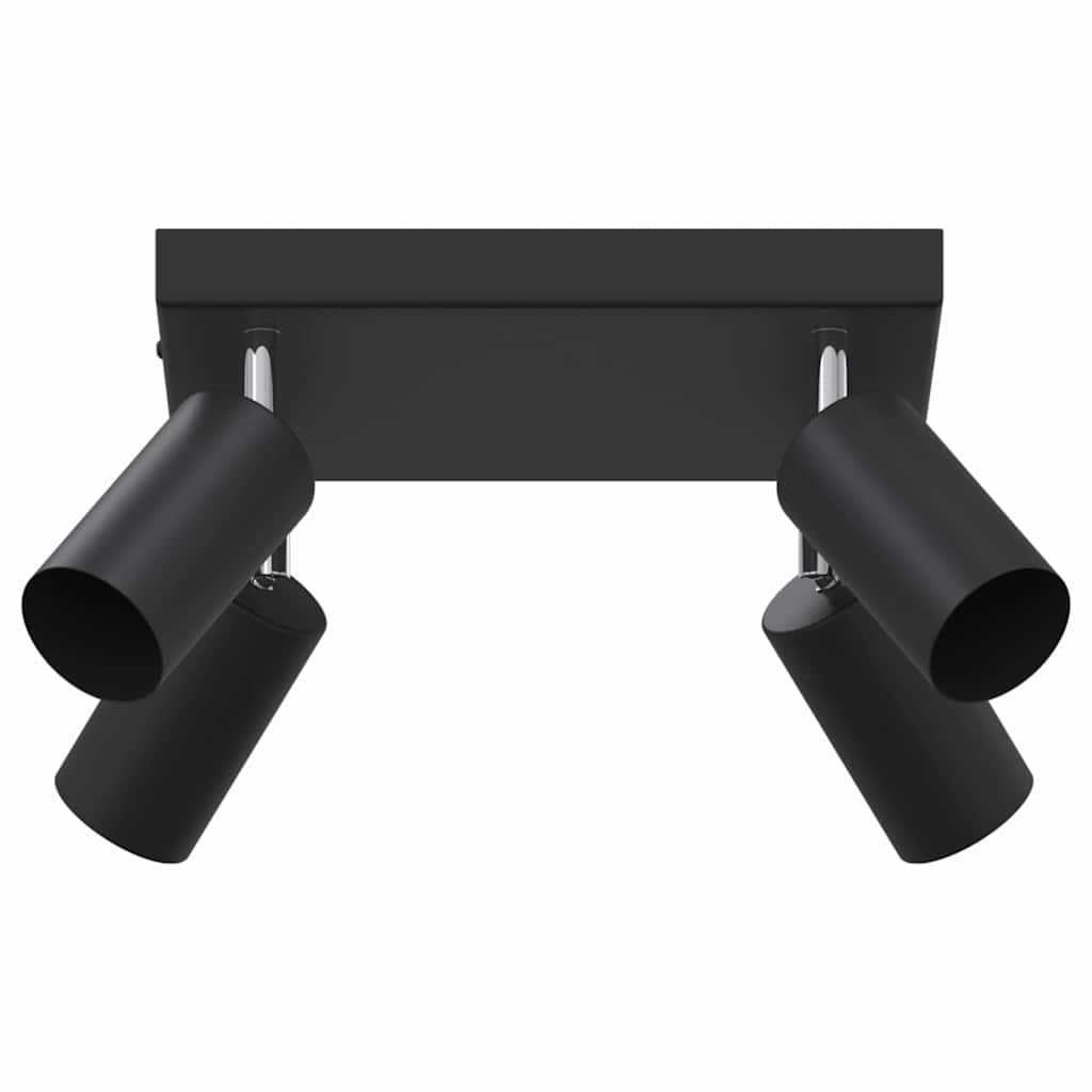 vidaXL Ceiling Spotlight with Spotlights Black 26 x 26 x 16 cm Metal