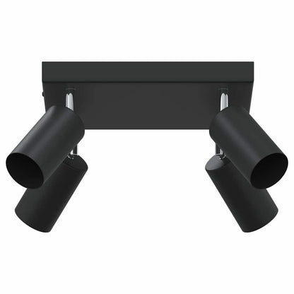 vidaXL Ceiling Spotlight with Spotlights Black 26 x 26 x 16 cm Metal