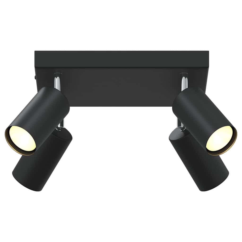 vidaXL Ceiling Spotlight with Spotlights Black 26 x 26 x 16 cm Metal
