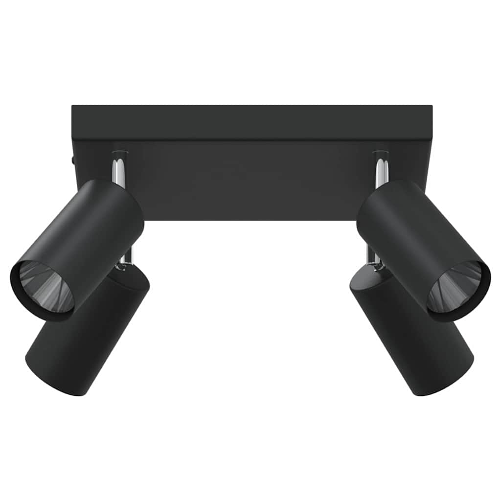vidaXL Ceiling Spotlight with Spotlights Black 26 x 26 x 16 cm Metal