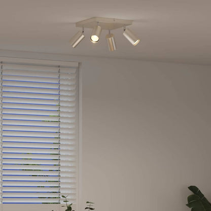 vidaXL Ceiling Spotlight with Spotlights Nickel 26 x 26 x 16 cm Metal