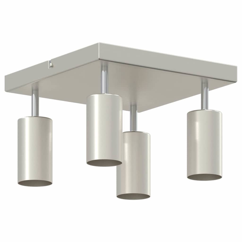 vidaXL Ceiling Spotlight with Spotlights Nickel 26 x 26 x 16 cm Metal