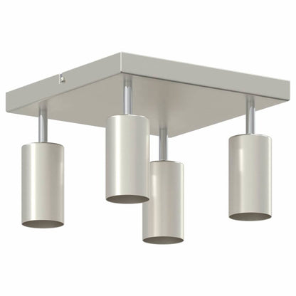 vidaXL Ceiling Spotlight with Spotlights Nickel 26 x 26 x 16 cm Metal