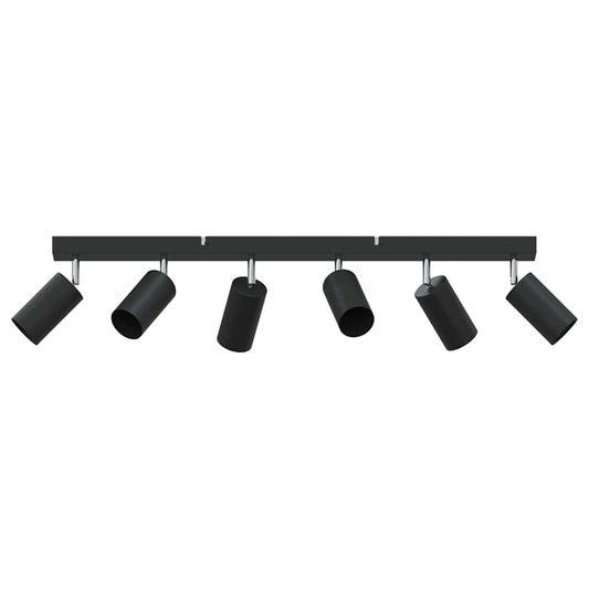 vidaXL Ceiling Spotlight with Spotlights Black 73 x 6 x 16 cm Metal