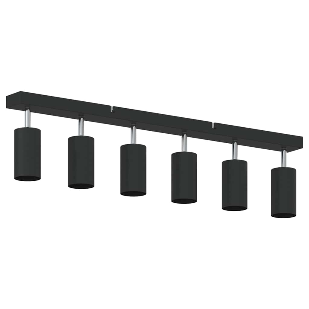 vidaXL Ceiling Spotlight with Spotlights Black 73 x 6 x 16 cm Metal