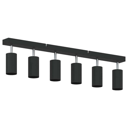 vidaXL Ceiling Spotlight with Spotlights Black 73 x 6 x 16 cm Metal