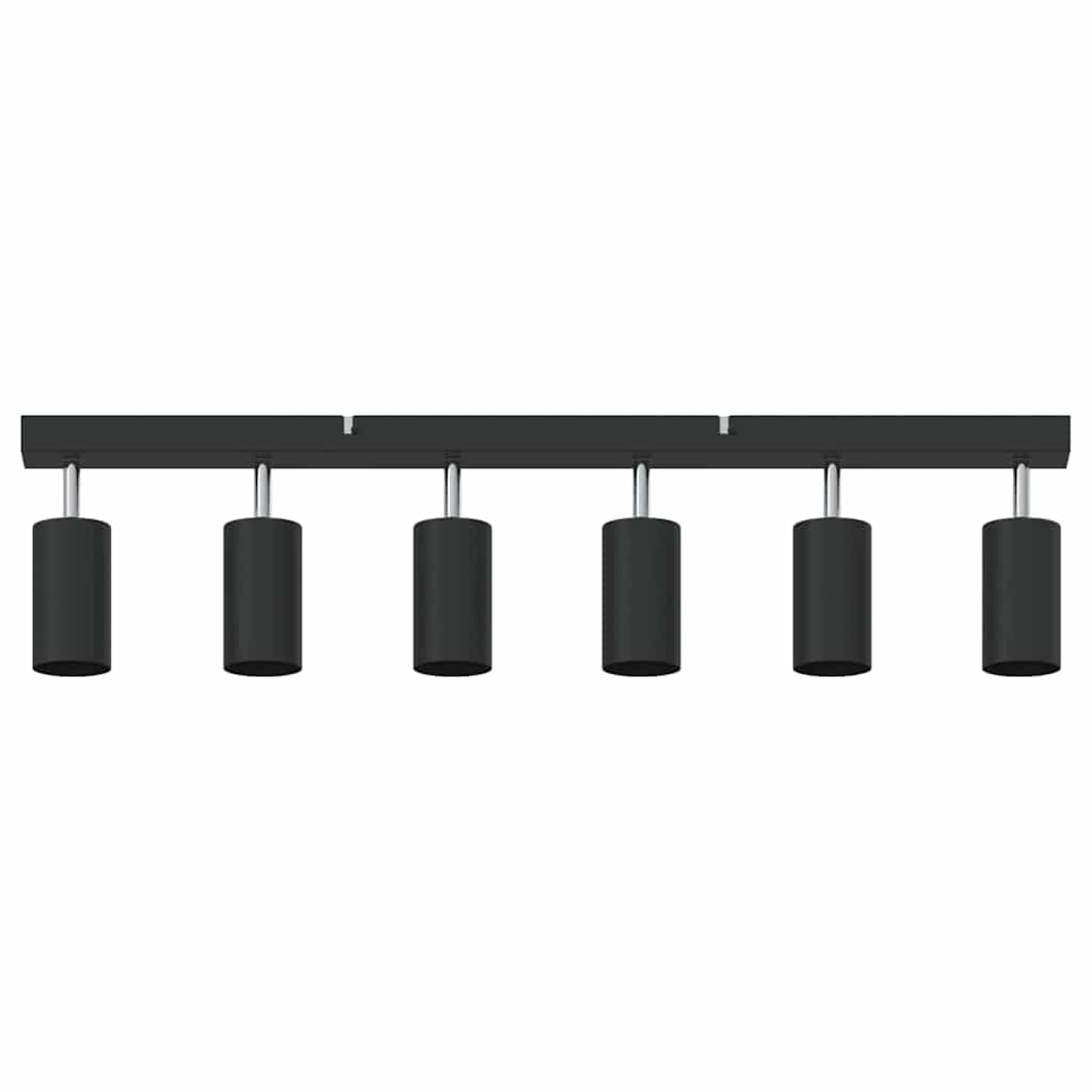 vidaXL Ceiling Spotlight with Spotlights Black 73 x 6 x 16 cm Metal