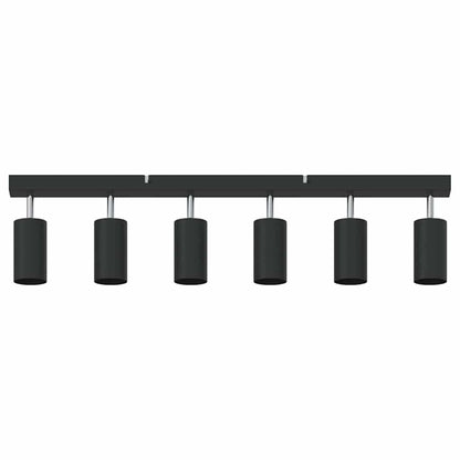 vidaXL Ceiling Spotlight with Spotlights Black 73 x 6 x 16 cm Metal