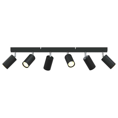 vidaXL Ceiling Spotlight with Spotlights Black 73 x 6 x 16 cm Metal